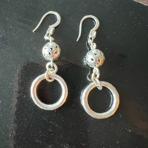 Lois Hill vintage Sterling Silver dangle earrings